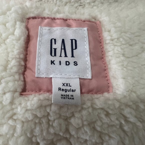 NWT Gap Kids XXL Pink Shearling Lined Puffer Vest Barbiecore Womens Small Medium - Picture 8 of 14